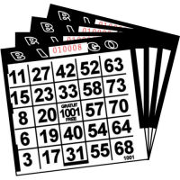 1 ON Black Paper Bingo Cards (500 ct)