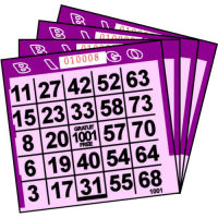 1 ON Purple Tint Paper Bingo Cards (500 ct)