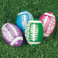 Vinyl Foam Filled Hibiscus Print Football (1 ct)