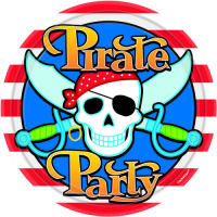 Pirate Party Plates - 7" (8 ct)